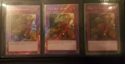 YUGIOH TRAP DUSTSHOOT RA04-EN121 Platinum Secret Rare 1st Edition NM x3 Playset - Image 1