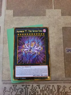 YUGIOH NUMBER 77: THE SEVEN SINS PGL3-EN011 GOLD SECRET 1ST ED NM - Image 2