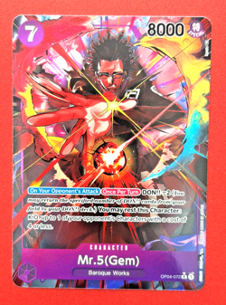 One Piece Card Game TCG Mr.5(GEM) OP04-072 R (Alt Art) M/NM Condition - Image 1