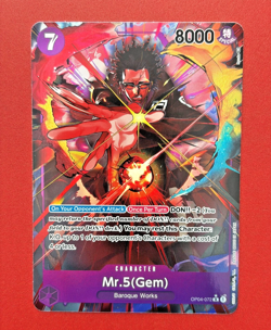 One Piece Card Game TCG Mr.5(GEM) OP04-072 R (Alt Art) M/NM Condition - Image 2