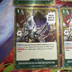 Play Set of 4 One Piece Dead Mans Game OP12-037 TCG - Image 3