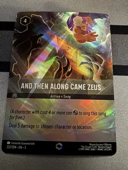 Disney Lorcana And Then Along Came Zeus (Enchanted) 222/204 Into the Inklands - Image 1