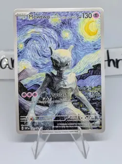 Pokemon Mewtwo Starry Night Van Gogh Beautiful Moon ACG Star Trading Card NM - Image 1