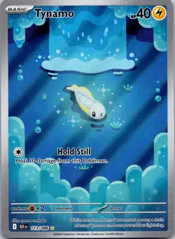 Tynamo 113/086 NM Pokemon Card TCG Black Bolt IR Illustration Rare - Image 1