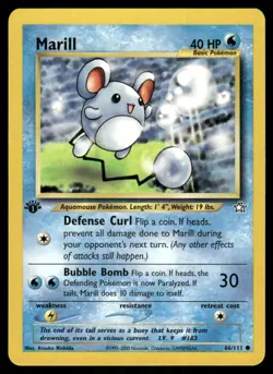 Pokemon Cards Marill 66/111 1ST EDITION Neo Genesis WOTC Common NM - Image 1