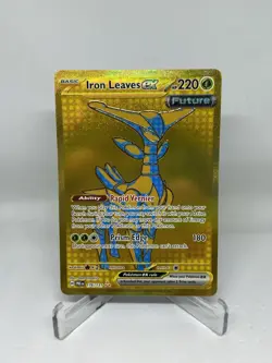 Pokemon Card Iron Leaves ex 176/131 Prismatic Evolutions Gold Full Art NM 2025 - Image 1
