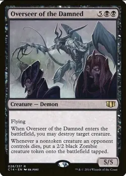 X 1 Overseer of the Damned NM-M C14 028 MTG Magic The Gathering - Image 1