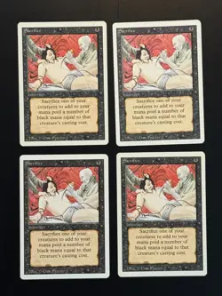 MTG - Sacrifice - Revised 3rd Edition - Play Set of 4- LP (Magic: The Gathering) - Image 1