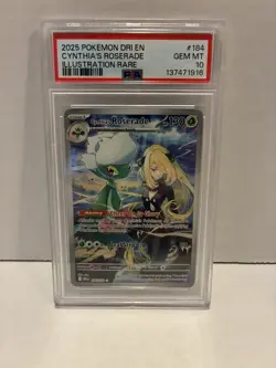 Pokemon TCG Destined Rivals Cynthia's Roserade Card 184/182 PSA 10 - Image 1