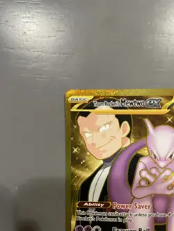 Pokemon Team Rockets Mewtwo EX Gold Full Art Holo Card 240/182 Destined Rivals - Image 4