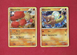 HITMONCHAN & HITMONLEE #HGSS 24 & 25--BLACK STAR PROMO HOLO POKEMON CARDS - Image 1