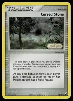 Pokemon Card - Cursed Stone Legend Maker 72/92 Uncommon Reverse Holo Stamped - Image 1