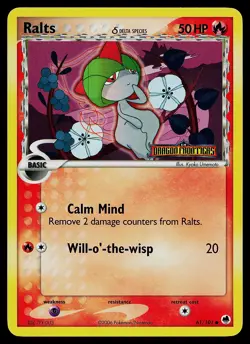 Pokemon Card - Ralts Dragon Frontiers 61/101 Common Reverse Holo STAMPED - Image 1