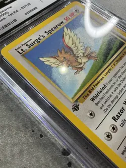 Pokemon Card 1st Ed. Lt. Surge's Spearow CGC 10 Gem, Gym Heroes 83/132, 2000 (1) - Image 5