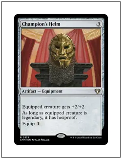 1x Champion's Helm, Commander Masters, Magic MTG NM - Image 1
