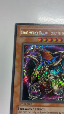 Yugioh Chaos Emperor Dragon - Envoy of the End IOC-000 Secret Rare 1st Ed VLP - Image 2