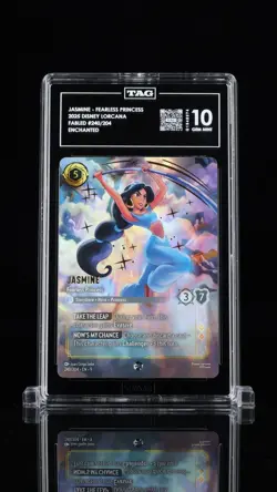 LORCANA JASMINE FEARLESS PRINCESS HIGHEST RATED 1 OF 2 TAG GM MNT 10 SEE PICS - Image 1