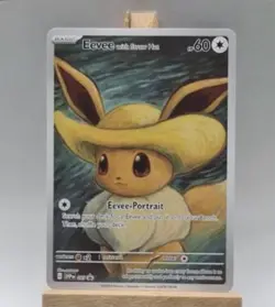Eevee with Straw Hat Pokemon x Van Gogh Black Star Promo ACG Art Card - NM - Image 1