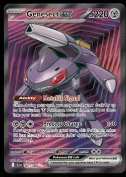 Pokemon Cards Genesect ex 161/086 Black Bolt Ultra Rare NM - Image 1