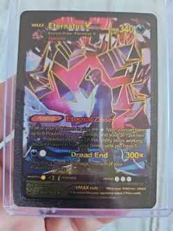 Eternatus Vmax Black Foil Fan Art Textured Collector Pokemon Card TG22/TG30... - Image 1