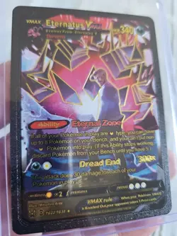 Eternatus Vmax Black Foil Fan Art Textured Collector Pokemon Card TG22/TG30... - Image 4