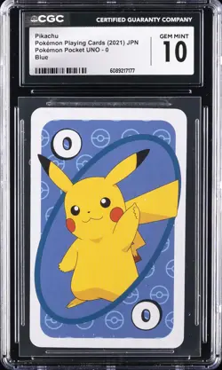 2021 POKEMON PLAYING CARDS #0 PIKACHU CGC 10 GEM MINT - Image 1