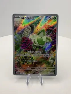 Sprigatito Illustration Rare SV02: Paldea Evolved 196/193 NM Pokemon Card - Image 1
