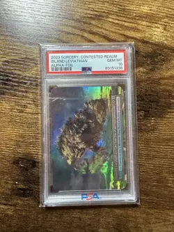2023 Sorcery Contested Realm Alpha FOIL Elite Island Leviathan PSA 10 Gem Mint - Image 1