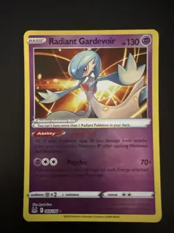 Pokemon Radiant Gardevoir Holo Rare Card 69/196 Lost Origin - Image 1