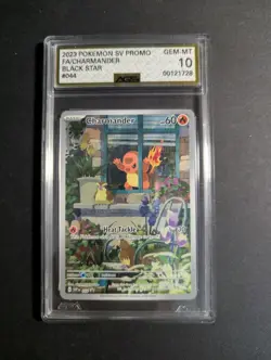 2023 Pokemon SVP EN Charmander Obsidian Flames Promo 044 AGS 10 - Image 1