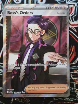 Pokemon TCG Boss's Orders Corbeau 256/217 Ascended Heroes Full Art Ultra Rare - Image 1