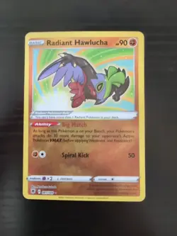 2022 Pokemon Radiant Hawlucha 081/189 Swsh10: Astral Radiance Holo - Image 1