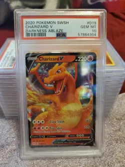 2020 Pokemon Darkness Ablaze Charizard V 019/189 Psa 10 - Image 1