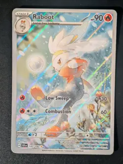 Raboot Full Art Illustration Rare 147/142 - Pokemon Stellar Crown - MINT - Image 1