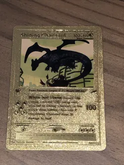 1995-2000 Golden Shining Charizard RARE Pokemon 107/105 1st Edition Read - Image 1