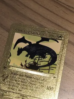 1995-2000 Golden Shining Charizard RARE Pokemon 107/105 1st Edition Read - Image 2