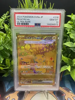 Pikachu EX #236 Pokemon SV Terastal Festival Japanese Ultra Rare GEM MINT PSA 10 - Image 1