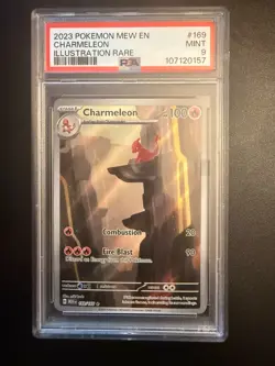 2023 POKEMON MEW EN-151 ILLUSTRATION RARE #169 CHARMELEON PSA 9 - Image 1