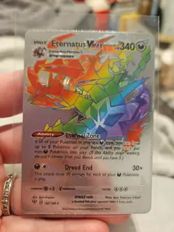 Eternatus Vmax Silver Foil Fan Art Vinyl Textured Collector Pokemon - Image 1