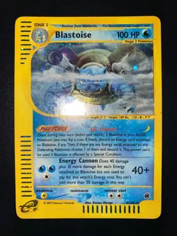 POKEMON BLASTOISE HOLO RARE 4/165 EXPEDITION ENGLISH EX - Image 2