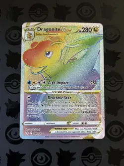 Dragonite VSTAR 081/078 Pokemon GO Holofoil Secret Rare Pokemon TCG - Image 1