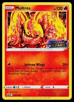 Moltres SWSH185 Holofoil Promo Sword & Shield Promo Pokemon Near Mint - Image 1