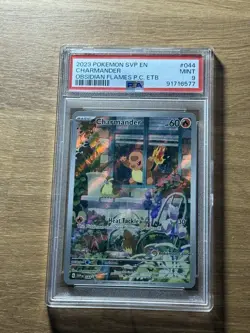 Pokemon Charmander 044 Obsidian Flames PC ETB Exclusive 2023 Promo PSA 9 Mint - Image 1