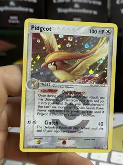 PINCHED LAYERU Pidgeot 10/112 EX FireRed LeafGreen 2004 Reverse Holo Pokemon - Image 3