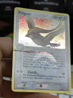 PINCHED LAYERU Pidgeot 10/112 EX FireRed LeafGreen 2004 Reverse Holo Pokemon - Image 4