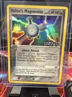 Pokemon TCG Holon's Magnemite EX Delta Species 70/113 Reverse Holo Stamped NM/LP - Image 1