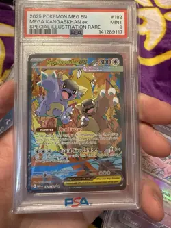 7160 Mega Kangaskhan ex 2025 Pokemon Mega Evolution #182 SIR PSA 9 - Image 1
