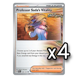 4x Professor Sada's Vitality 120/131 Prismatic Evolutions Pokemon Playset x4 - Image 1