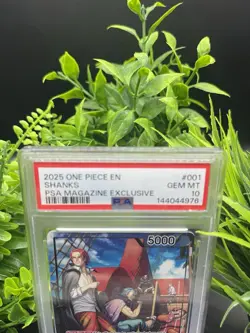 Shanks OP09-001 (2025 PSA Magazine Promo) One Piece Promo Mint PSA 10 - Image 2