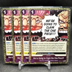 (Purple Playset) (x4) One Piece TCG ENG OP07-077 WGTCTOP!!! R Foil - Image 1